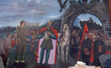 Enver Hoxha dhe Skënderbeu në një pikturë!