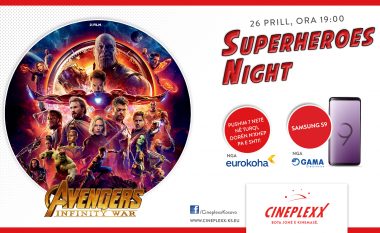 Filmi më i madh i vitit, Avengers: Infinity War arrin në Cineplexx me super-shpërblime!