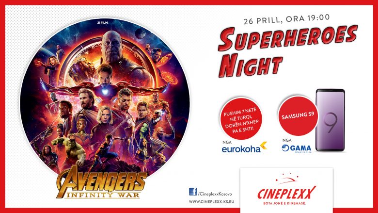 Filmi më i madh i vitit, Avengers: Infinity War arrin në Cineplexx me super-shpërblime!