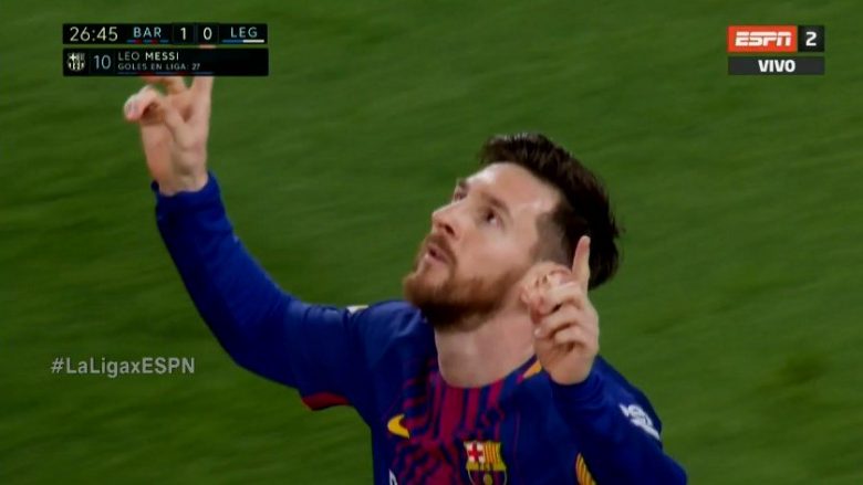 Messi shënon supergol nga goditja e dënimit ndaj Leganes
