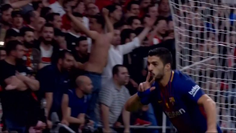 Suarez kalon Barçën në epërsi ndaj Sevillas në finalen e Copa del Rey