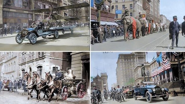Kuaj, elefantë e aeroplanë: Imazhe që tregojnë se si zhvillohej jeta në qytetin e New Yorkut në shekullin e 20-të (Foto)
