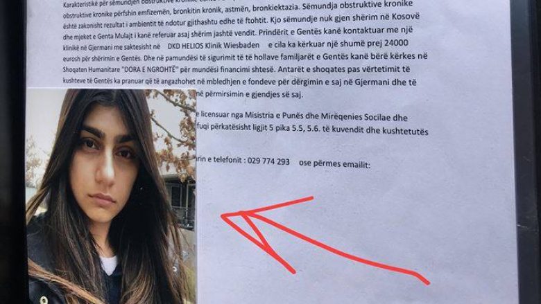 Kujdes! Në Prishtinë, persona të panjohur po kërkojnë ndihma për “shërimin” e pornostares Mia Khalifa (Foto)