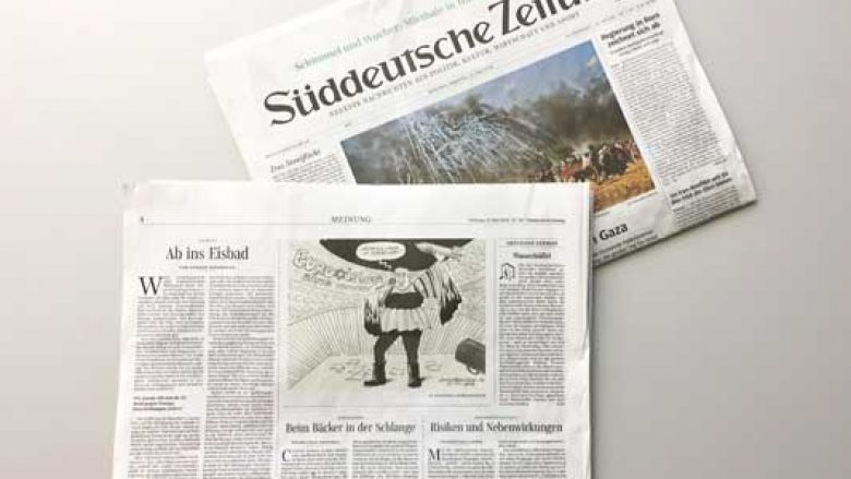 Gazeta gjermane botoi karikaturën e Netanyahu, dikush thotë se e ka kaluar “vijën e kuqe” (Foto)