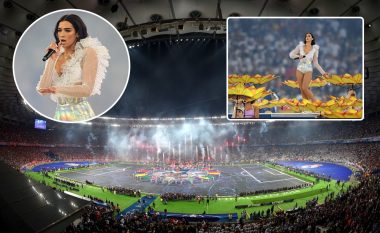 Kur fusha e futbollit 'kthehet' në arenën e një performance fantastike, interpretimi magjik i Dua Lipës përmes 30 fotografive