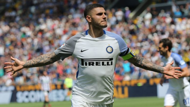 Mauro Icardi së bashku me Maurizio Sarrin në Chelsea