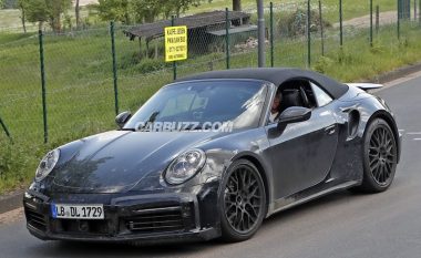 Porsche 911 i ri me tavan të hapur, spiunohet duke u testuar pothuajse pa asnjë mbulesë (Foto)