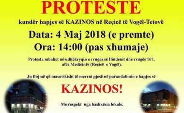 Në Tetovë do të protestohet kundër kazinove