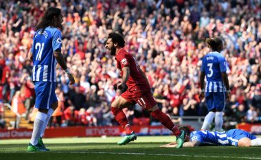 Liverpooli mposht thellë Brightonin - Salah në histori të Ligën Premier, Reds në LK