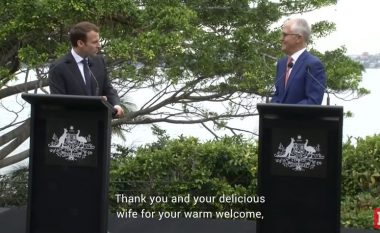 Macron bën një gafë në Australi, e quan gruan e kryeministrit australian “të shijshme” (Video)