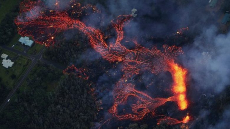 Shpërthime të reja të vullkanit Kilauea në Hawaii, shkatërrohen dhjetëra shtëpi