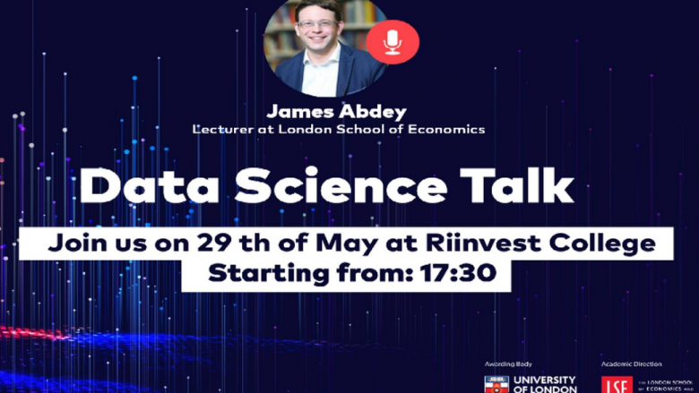 Sot do të mbahet “Data Sciene Talk” me ligjërues Dr. James Abdey e organizuar nga Kolegji Riinvest
