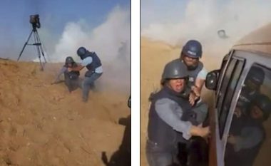 Po raportonte nga Gaza, gazetarja shpëtoi dy herë – një herë nga snajperi, pastaj nga gazi lotsjellës (Video)