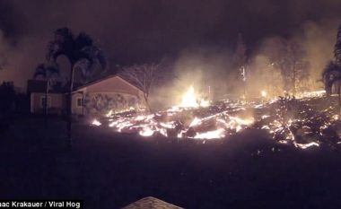 Lava e vullkanit në Hawai “pushton” oborrin, ia mësynë edhe shtëpisë (Video)