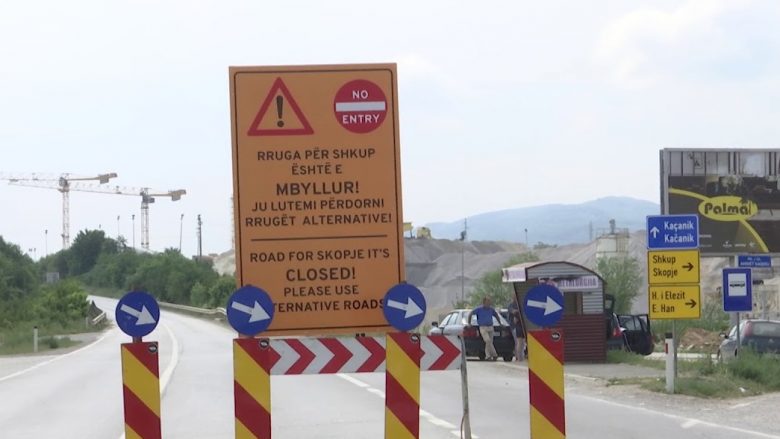 Ndalimi i qarkullimit në rrugën nacionale bllokon Kaçanikun