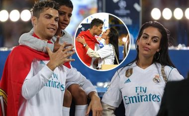 Cristiano Ronaldo u shpërblye me një puthje pasionante nga Georgina Rodriguez pas fitores në Ligën e Kampionëve