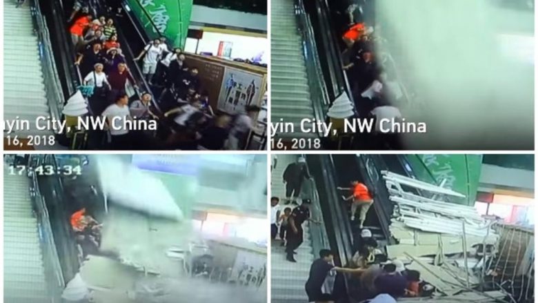 Zbukurimet e varura në tavan bien mbi kokat e turistëve kinezë, “varrosen për së gjalli” (Video)