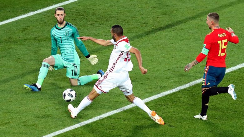 De Gea bëri shpëtimin e parë në Kupën e Botës 2018 kundër Marokut, Muslera e Subasic ende nuk kanë pranuar gol