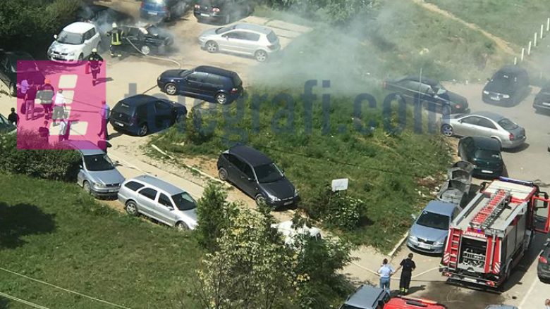 Policia jep detaje të djegies së veturës në Prishtinë