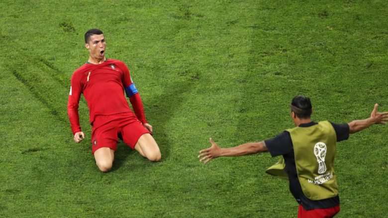 Ronaldo gjeti golin nga gjuajtja e lirë pas 45 tentimeve në garat e mëdha