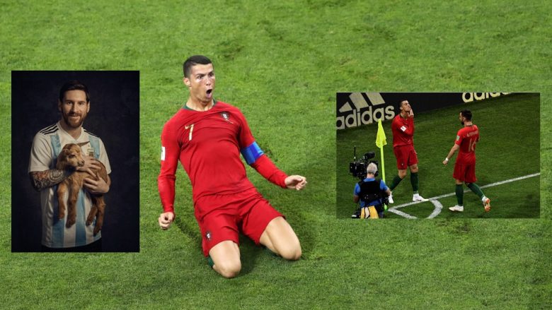 Ronaldo i kundërpërgjigjet Messit: Feston duke prekur mjekrën, për të treguar se është më i miri në histori