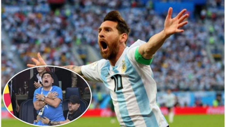 Goli i Lionel Messit ishte i 100-ti në këtë Kampionat Botëror në Rusi, Maradona çmendet nga gëzimi