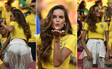 Është e dashura e futbollistit gjerman Kevin Trapp, por modelja atraktive Izabel Goulart bëri tifo për Brazilin