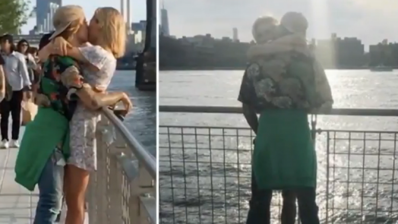 Justin Bieber dhe e dashura e re kapen duke u puthur në Brooklyn