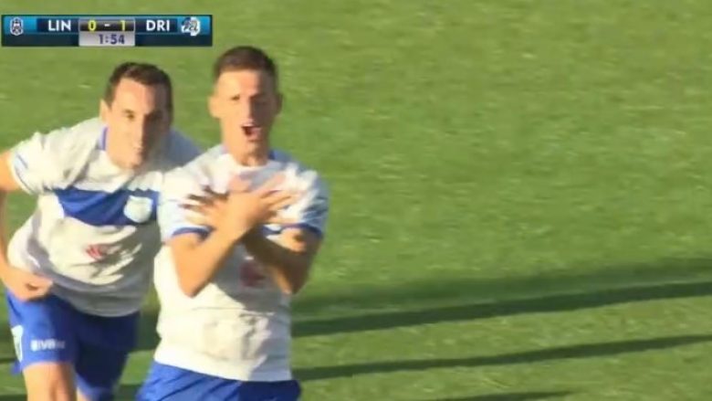 Start i ëndrrave për Dritën, gol në minutën e parë nga Leci i cili feston me shqiponjë!