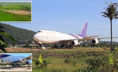 Banorët e një fshati në Tajlandë habiten kur në fusha gjejnë aeroplanin Boeing 747, më vonë e kuptojnë se pronari i tokës e kishte blerë në ankand (Foto)