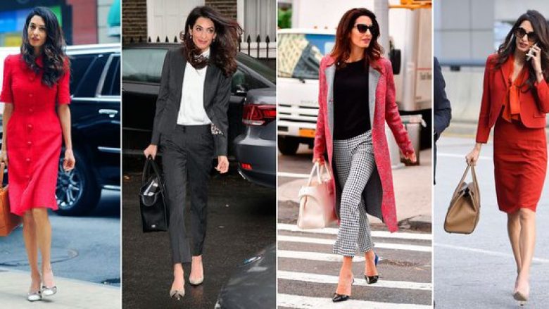 Këto 10 stile veshjesh për në zyrë mund t’i ‘vidhni’ nga bashkëshortja e George Clooney (Foto)