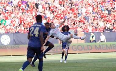 Çfarë debutimi nga Shaqiri: Gol fantastik në gërshërë, por edhe asistim në fitoren e Liverpoolin në miqësoren ndaj Unitedit