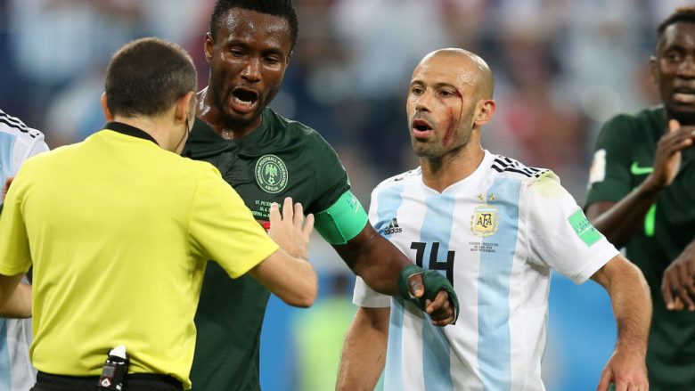  during the 2018 FIFA World Cup Russia group D match between Nigeria and Argentina at Saint Petersburg Stadium on June 26, 2018 in Saint Petersburg, Russia.