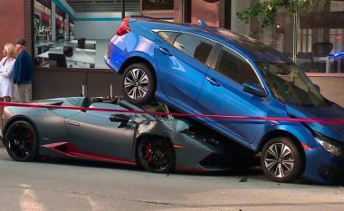 Lamborghini përfundoi nën Honda, faji i shoferit të makinës së 200 mijë eurove (Foto)