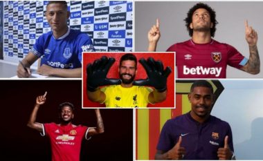 Brazilianët trendi i këtij afati kalimtar – Blerjet e mëdha deri më tani mbajë emrin e Alisson, Richarlison, Fred dhe Fabinho, top 10 brazilianët e këtij afati