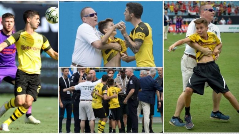 Pulisic bën gjithçka brenda një ndeshje – Shpëton djaloshin nga sigurimi dhe i dhuron ‘selfie’, zgjidhet MVP pas dy golave, por nuk mund ta pranojë çmimin