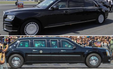 “Garë limuzinash”: Putin shfaqet në Helsinki me “Kortezh”, Trump me “Bishën” (Foto/Video)