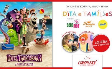 Cineplexx organizon eventin “Family Day – Hotel Transylvania 3” me shpërblime dhe aktivitete!
