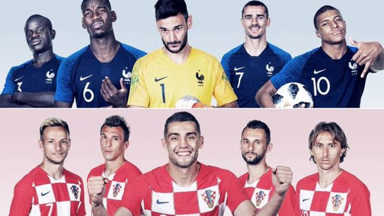 Statistikat e Francës dhe Kroacisë deri në finalen e Kupës së Botës