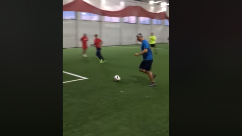 Presidenti Thaçi tregon dominimin dhe efikasitetin e tij edhe në futboll (Video)