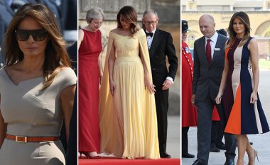 Paraqitjet atraktive të Melania Trumpit gjatë vizitës në Londër - që nga zbritja në aeroport e deri te mbrëmjet mondane