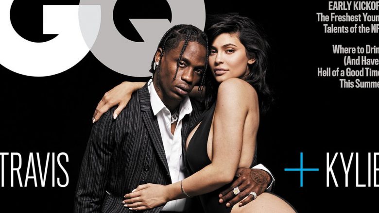 Kylie Jenner dhe Travis Scott në një pozë provokuese në kopertinën e revistës “GQ”