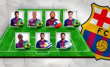 "Fuqia Latine" e Barcelonës: Messi, Suarez, Vidal, Coutinho, Malcom ...