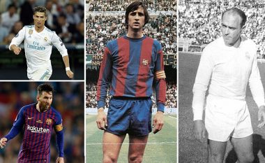 Formacioni më i mirë në histori të La Ligas: Nga Cristiano Ronaldo te Lionel Messi, Johan Cruyff e Alfredo Di Stefano