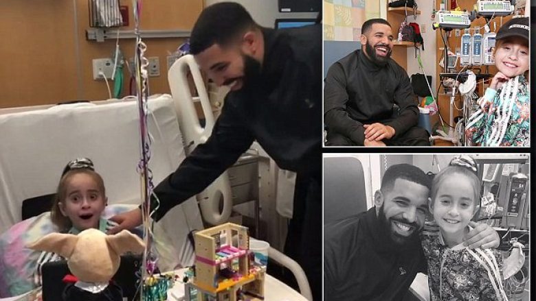 Ëndrra bëhet realitet për 11-vjeçaren pasi takon idhullin e saj, Drake e befason në spital fansen e sëmurë nga zemra