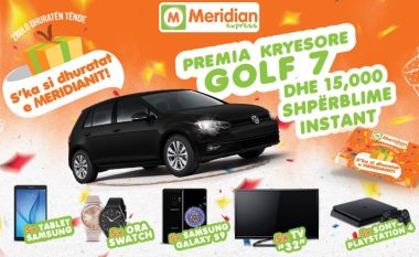 Meridian Express shpërblen konsumatorët me mbi 15 mijë shpërblime, premia kryesore Golf 7