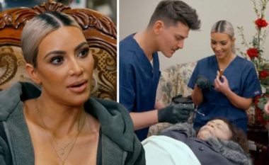 Kim dhe grimeri shqiptar përkujdesen për bukurinë e “gruas së vdekur”, Kardashian: Kur të vdes, tani e di që Mario do të më bëjë të bukur