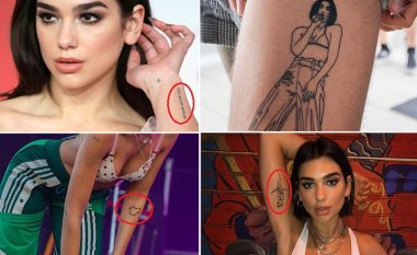 Dymbëdhjetë tatuazhet e Dua Lipës dhe domethëniet e tyre të veçanta