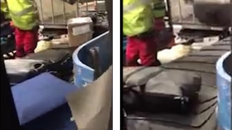 Priti tri orë për t’i marrë valixhet, australiani mbeti i habitur kur pa punonjësin e aeroportit duke i hedhur valixhet (Video)