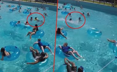 Fëmija ishte në vështirësi, rrezikonte të mbytej në ujë – momenti kur shpëtimtari kërcen në momentin e fundit (Video)
